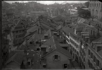 Document de la LVT, vue sur les rues du Pré et du Flon.